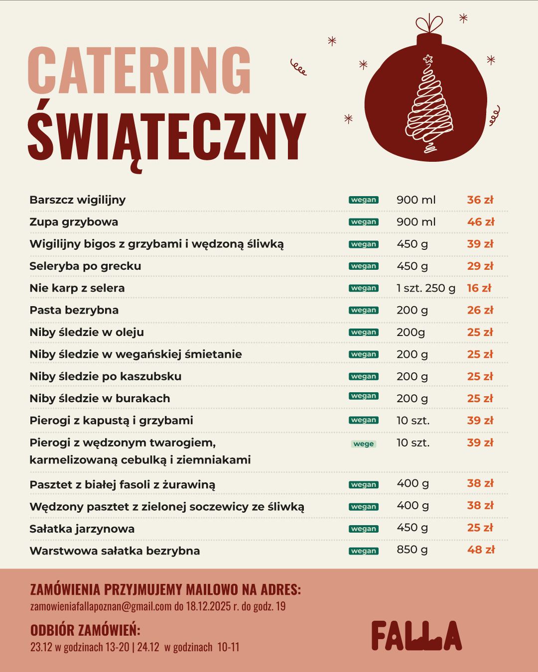 Świąteczne wegańskie menu restauracji Falla – roślinne dania inspirowane Bliskim Wschodem